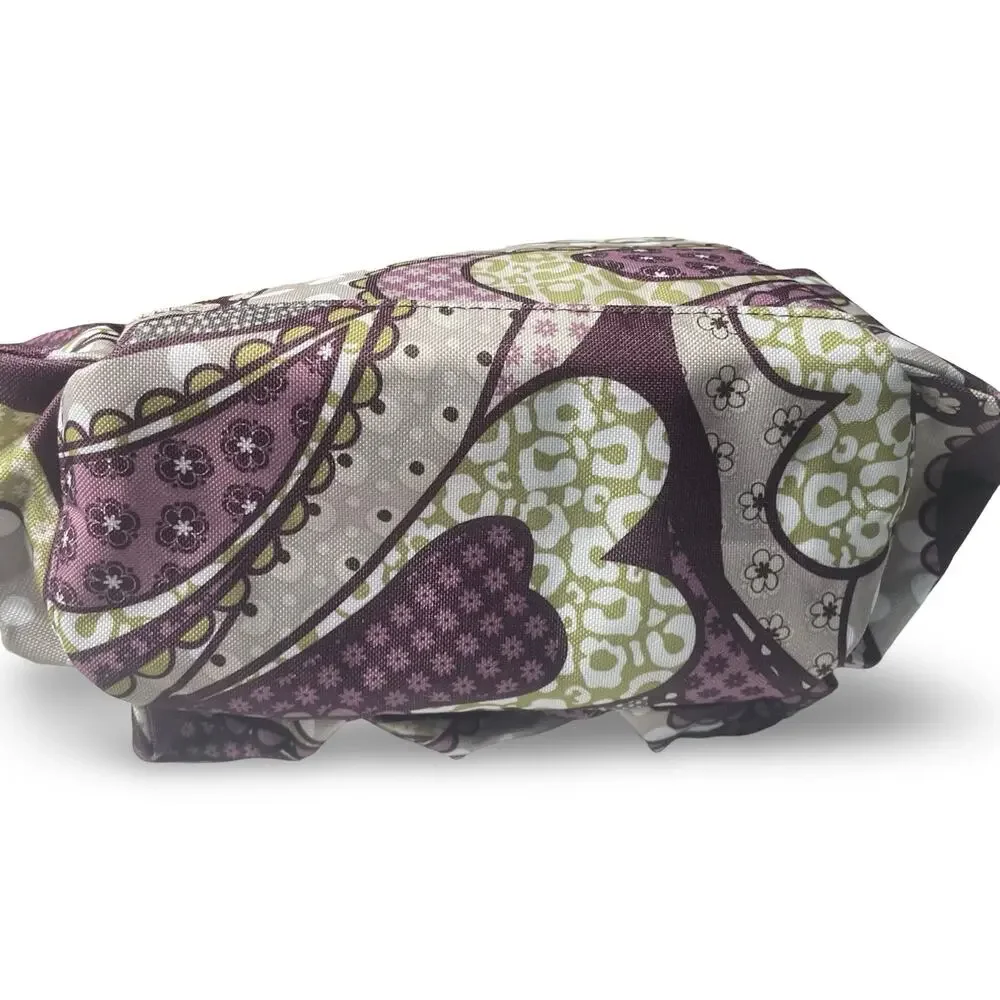 Thirty-One All-In Organizer Mini Utility Tote Bag Plum Awesome Blossom Purple